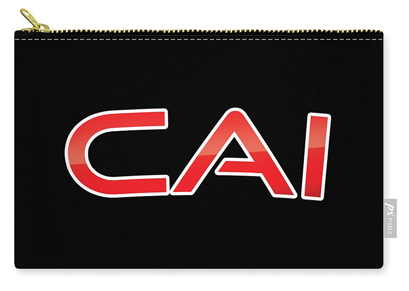 Cai Zip Pouch featuring the digital art Cai by TintoDesigns