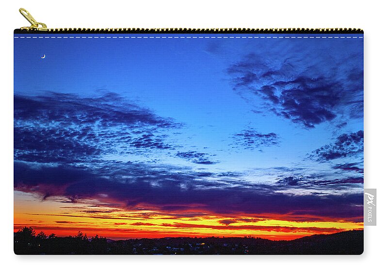 Cuyamaca Zip Pouch featuring the photograph California Mountain Sunset by Anthony Jones