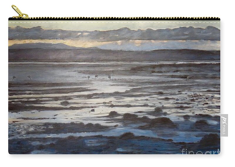 Landscape Zip Pouch featuring the painting Calm by Anne F Marshall