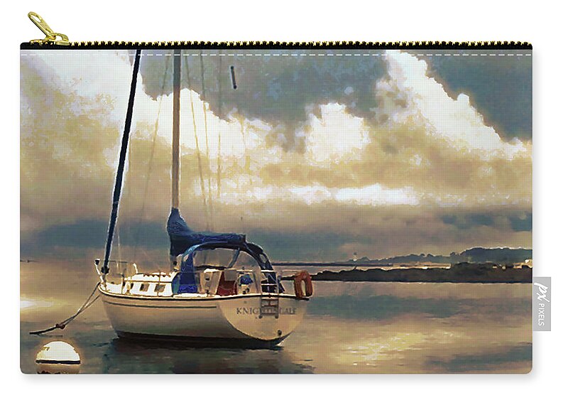 Boat Zip Pouch featuring the photograph Calm Waters by Norma Warden