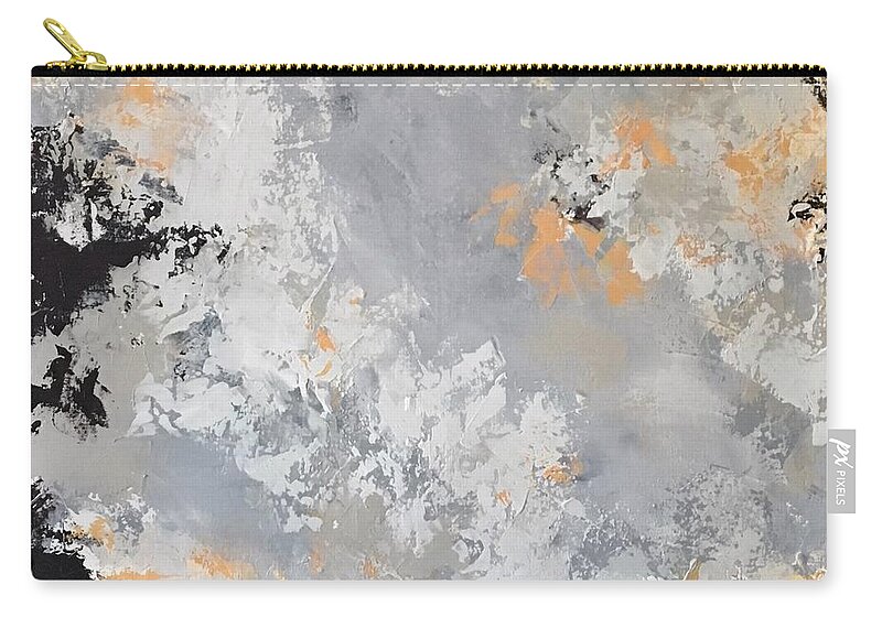Acrylic Abstract Zip Pouch featuring the painting Calming View by Suzzanna Frank