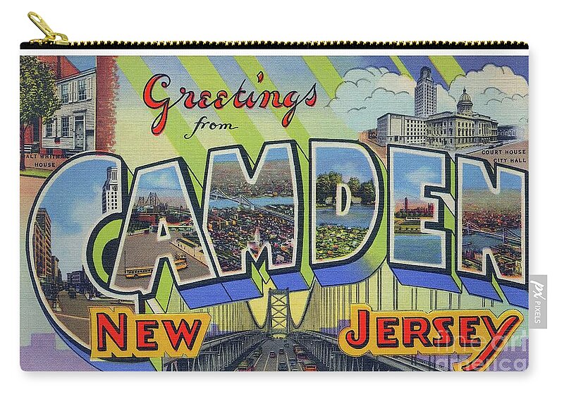 Camden Zip Pouch featuring the photograph Camden Greetings by Mark Miller
