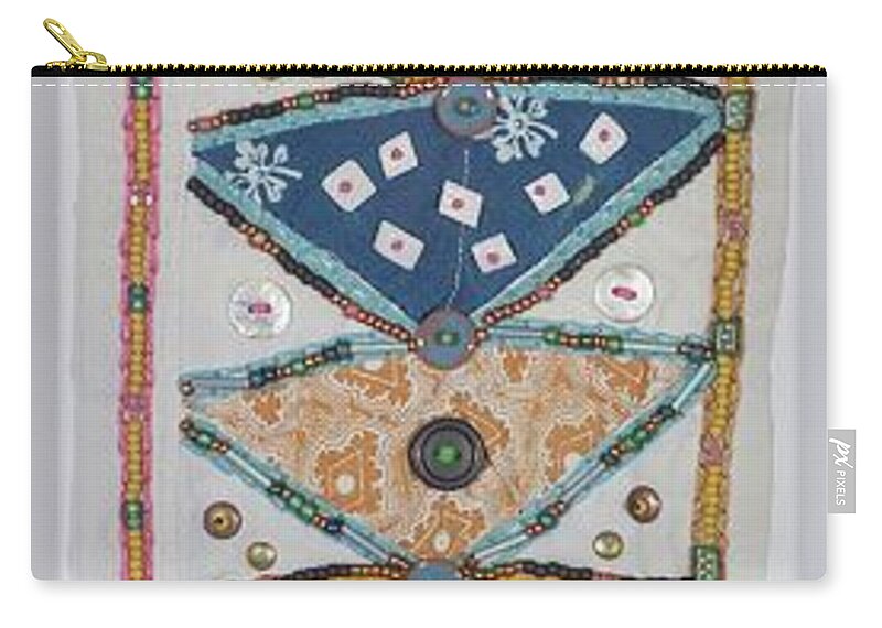  Zip Pouch featuring the tapestry - textile Canada Quilt II by Janice A Larson