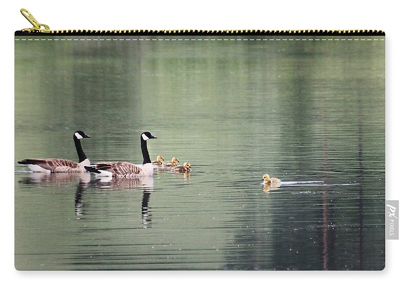 Goose Zip Pouch featuring the photograph Canadian Geese by KATIE Vigil