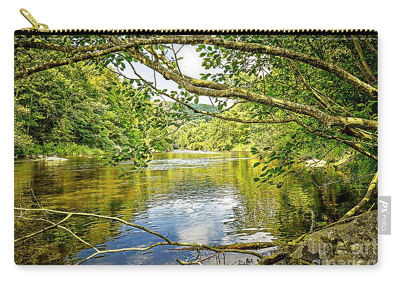 Canal Pool Zip Pouch featuring the photograph Canal Pool by Tom Cameron
