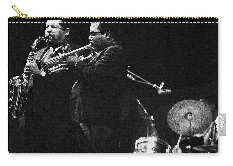 Cannon Ball & Nat Aderley Zip Pouch featuring the photograph Cannon Ball and Nat Aderley at Monterey Jazz Festival by Dave Allen
