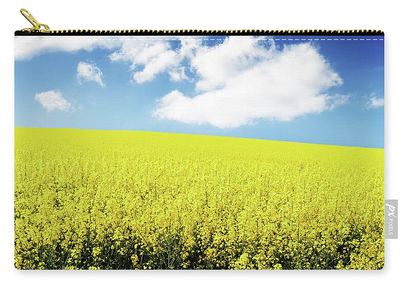 Outdoors Zip Pouch featuring the photograph Canola Field In Spring by Manuwe