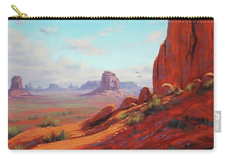Canyonlands Zip Pouch featuring the painting Canyonlands by Graham Gercken