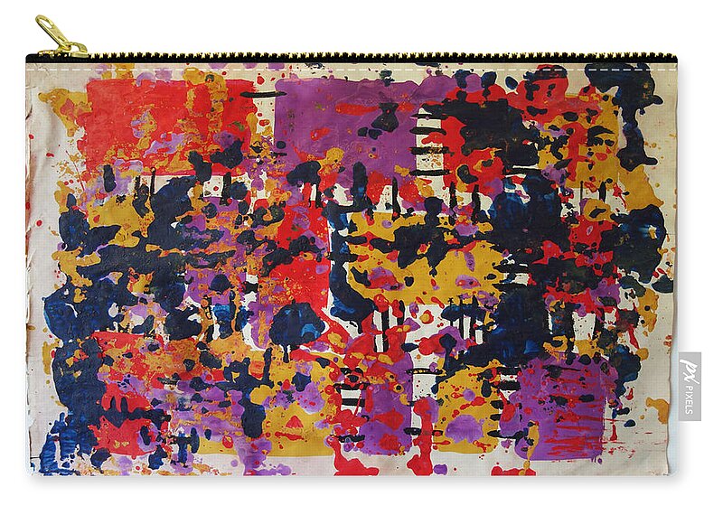 Zip Pouch featuring the painting Caos 04 by Giuseppe Monti