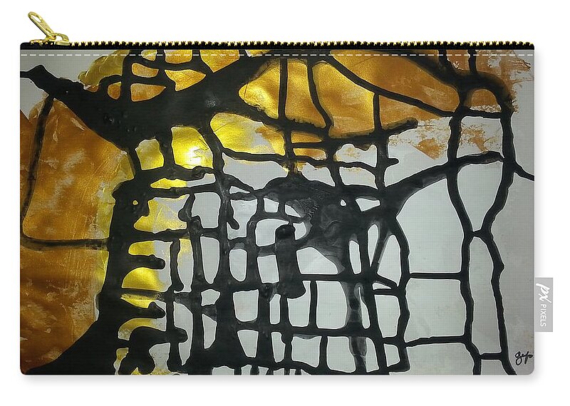  Zip Pouch featuring the painting Caos 32 by Giuseppe Monti