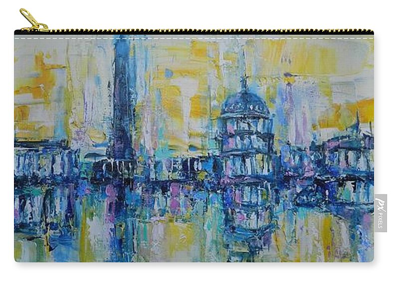 Washington Zip Pouch featuring the painting Cap City by Dan Campbell