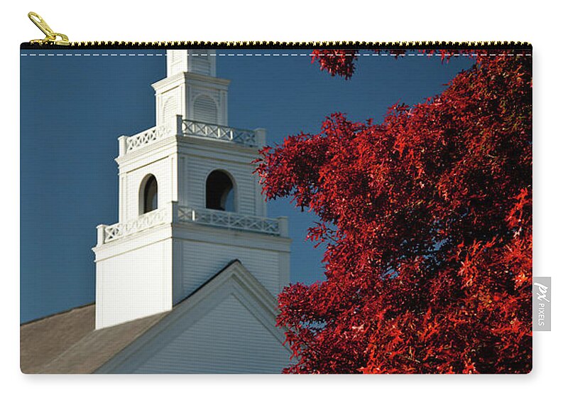 Autumn Zip Pouch featuring the photograph Cape Cod Red by Jeff Folger