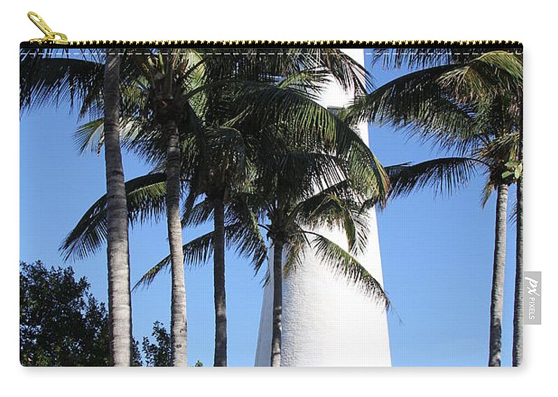 Lighthouse Carry-all Pouch featuring the photograph Cape Florida Lighthouse - Key Biscayne, Miami by Richard Krebs