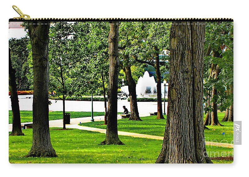 Restful Carry-all Pouch featuring the photograph Capitol Hill Summer - A Quiet Moment by Steve Ember