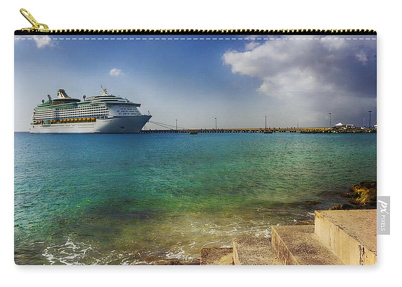 Pristine Zip Pouch featuring the photograph Caribbean Cruise by Amanda Jones