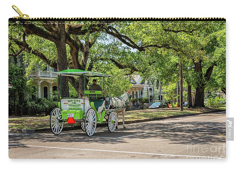 New Orleans Zip Pouch featuring the photograph Carriage for a Bride New Orleans by Kathleen K Parker