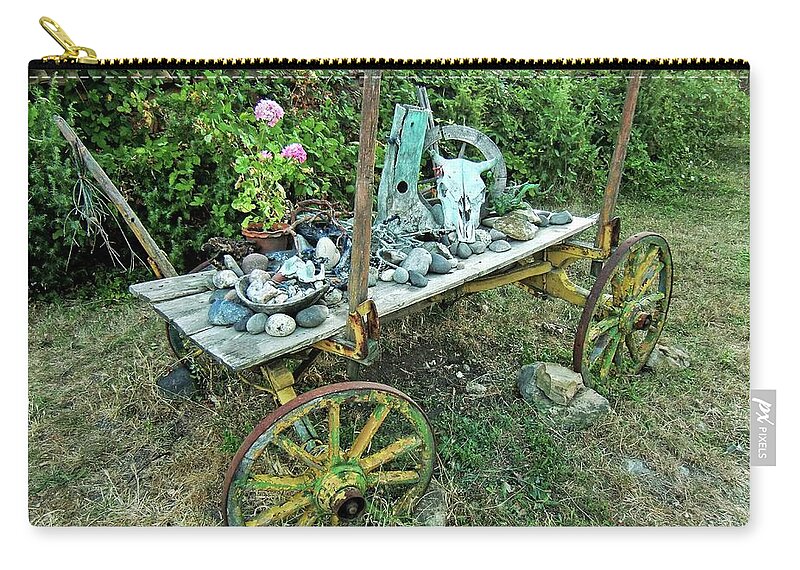 Still Life Zip Pouch featuring the photograph Cart still life by Martin Smith
