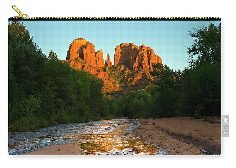 Scenics Zip Pouch featuring the photograph Cathedral Rock Arizona by Dougberry