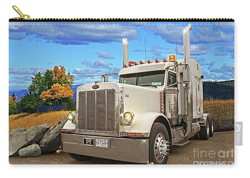 Big Rigs Zip Pouch featuring the photograph Catr9352-19 by Randy Harris
