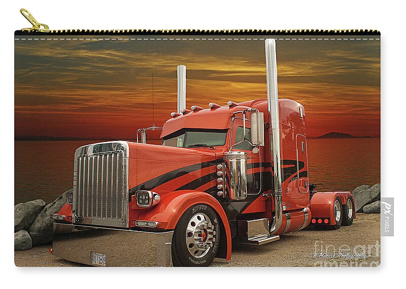 Big Rigs Zip Pouch featuring the photograph Catr9507-19 by Randy Harris