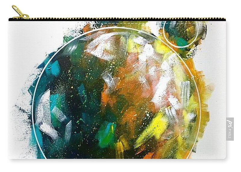 Celestial Zip Pouch featuring the painting Celestials - Interstellar V by Joel Tesch