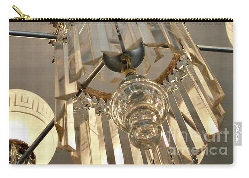 Chandelier Zip Pouch featuring the photograph Chandelier II by Flavia Westerwelle