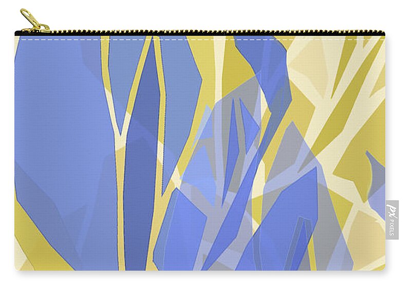 Floral Zip Pouch featuring the digital art Chanson by Gina Harrison