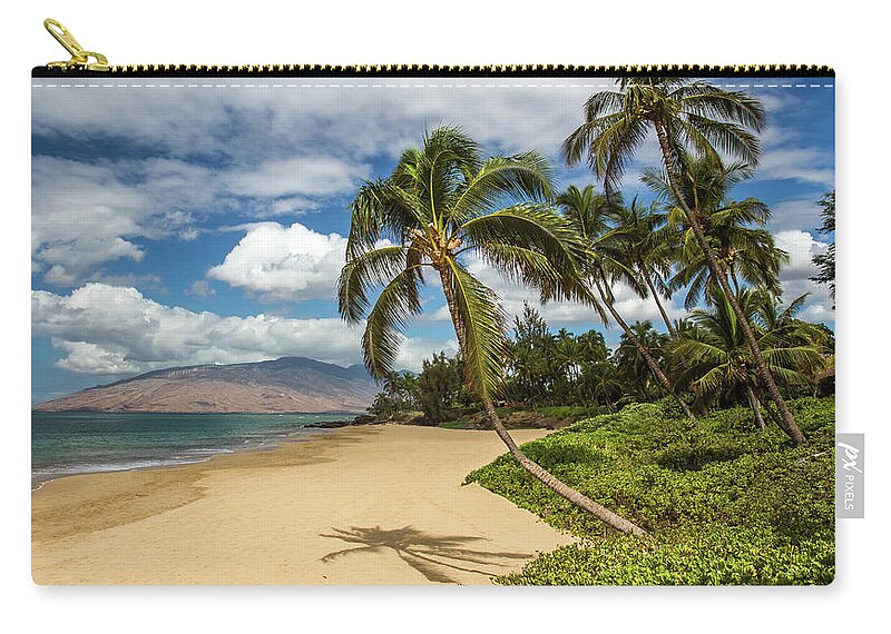 Water's Edge Zip Pouch featuring the photograph Charlie Young Beach Maui, Hawaii by Pierre Leclerc Photography