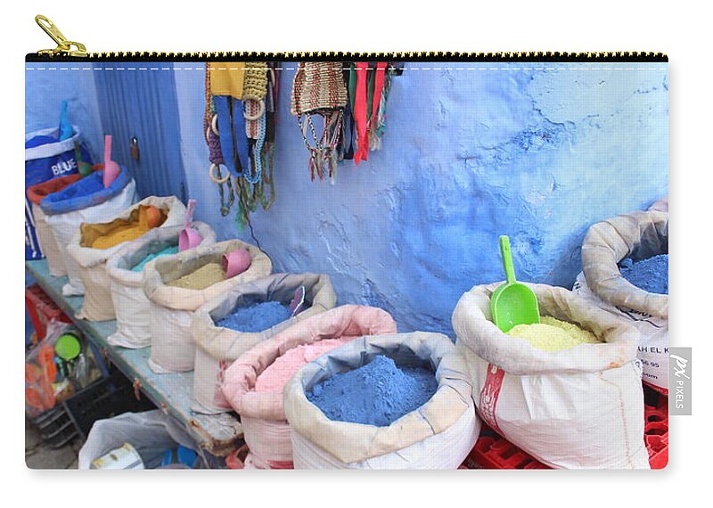 Morocco Zip Pouch featuring the photograph Chefchaouen Morocco 2 by Nakayosisan Wld