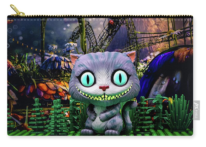 Cat Zip Pouch featuring the photograph Cheshire Cat by Joseph Caban