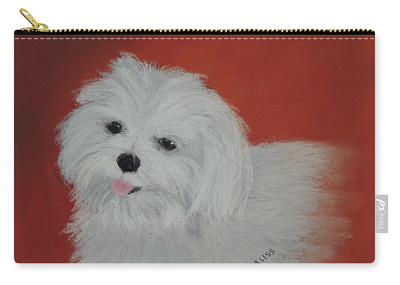 Dog Carry-all Pouch featuring the pastel Chloe's Angel by Carol Corliss