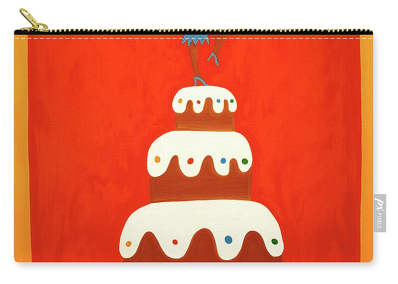 Chocolate Cake Zip Pouch featuring the painting Chocolate Cake by Cristina Rodriguez
