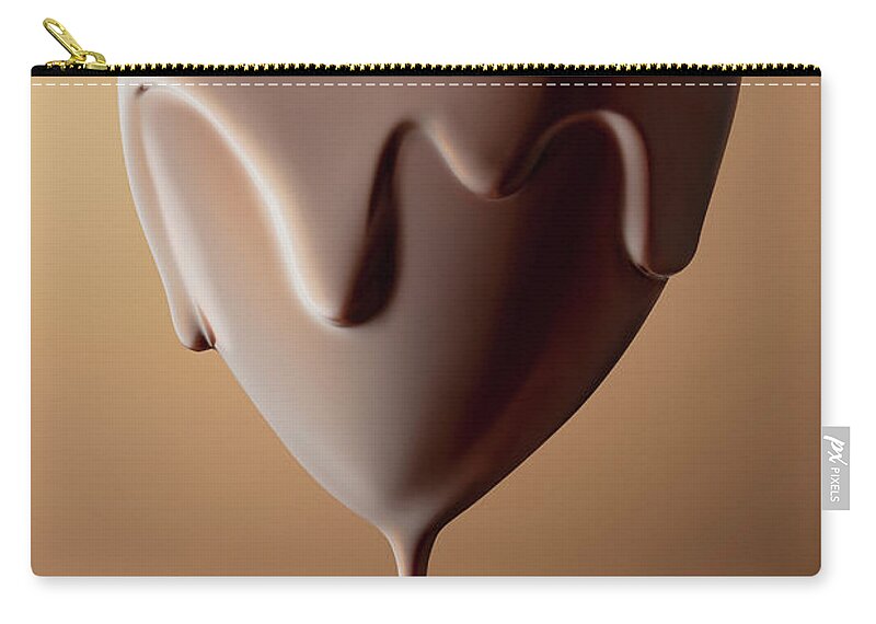 Temptation Zip Pouch featuring the photograph Chocolate Heart by H&c Studio