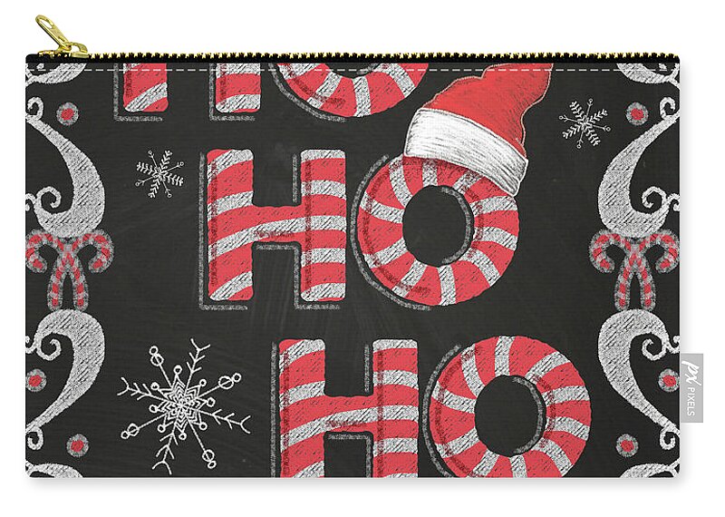 Christmas Zip Pouch featuring the painting Christmas Night Chalk IIi by Andi Metz