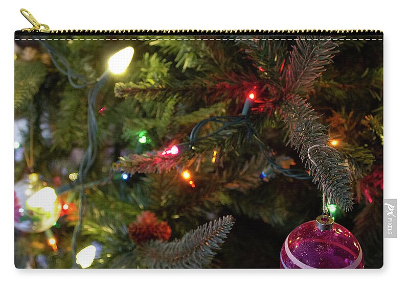 Christmas Zip Pouch featuring the photograph Christmas Tree by Geoff Jewett
