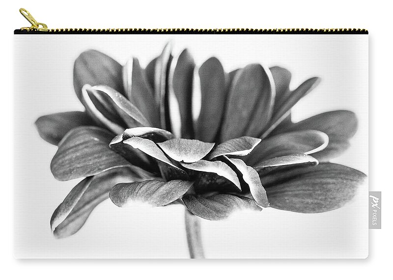 Abstract Zip Pouch featuring the photograph Chrysanth Mono by Tanya C Smith