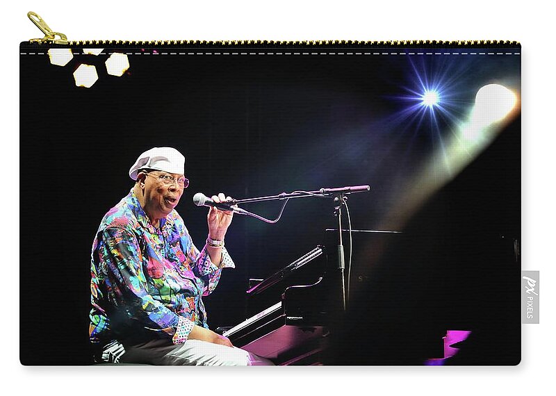 Chucho Valdés Zip Pouch featuring the photograph Chucho Valdes by Jean Francois Gil
