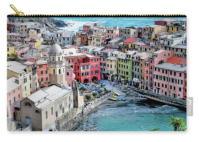 Italy Carry-all Pouch featuring the photograph Cinque Terre, Italy by Leslie Struxness