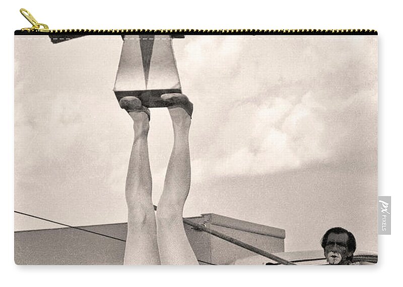 Circus Trapeze Zip Pouch featuring the photograph Circus Work #3 by Neil Pankler