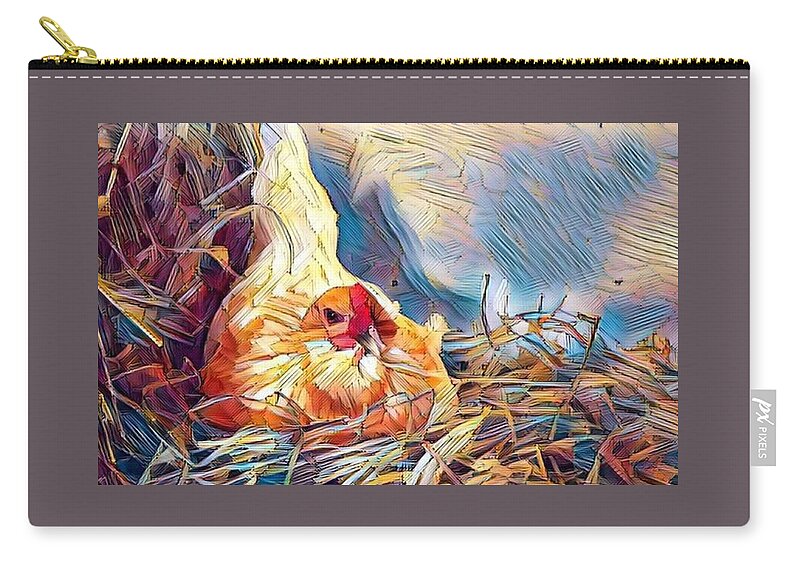 Alpaca Zip Pouch featuring the photograph Cirrus Lays an Egg by Caryl J Bohn