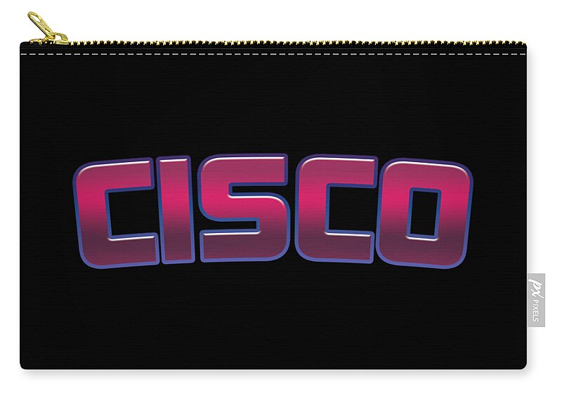 Cisco Zip Pouch featuring the digital art Cisco by TintoDesigns