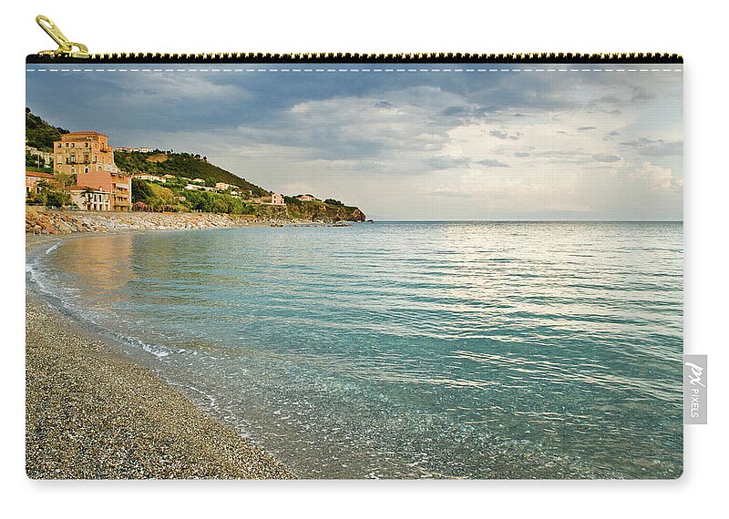 Tranquility Zip Pouch featuring the photograph Cittadella Del Capo, The Beach by Maremagnum