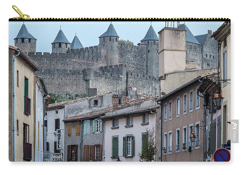 Built Structure Zip Pouch featuring the photograph City And The Old Medieval City In The by Izzet Keribar