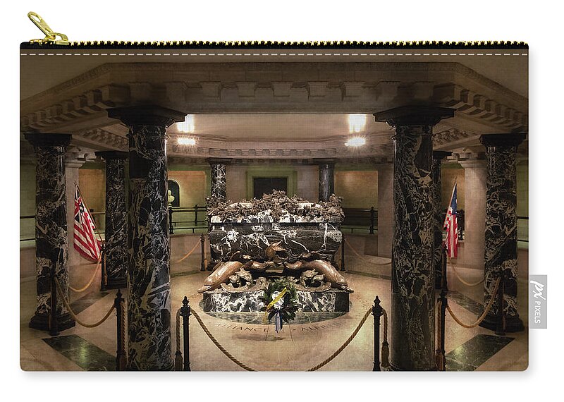 Annapolis Zip Pouch featuring the photograph City - Naval Academy - Crypt of John Paul Jones by Mike Savad