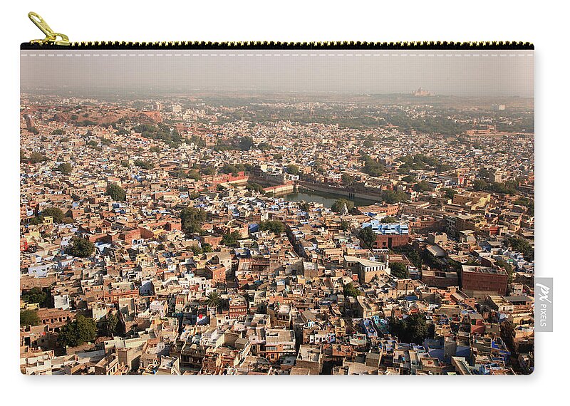 Tranquility Zip Pouch featuring the photograph City Of Jodhpur by Milind Torney