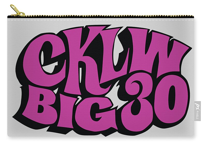 Cklw Logo Classic Rock Zip Pouch featuring the photograph CKLW Big 30 - Purple by Thomas Leparskas