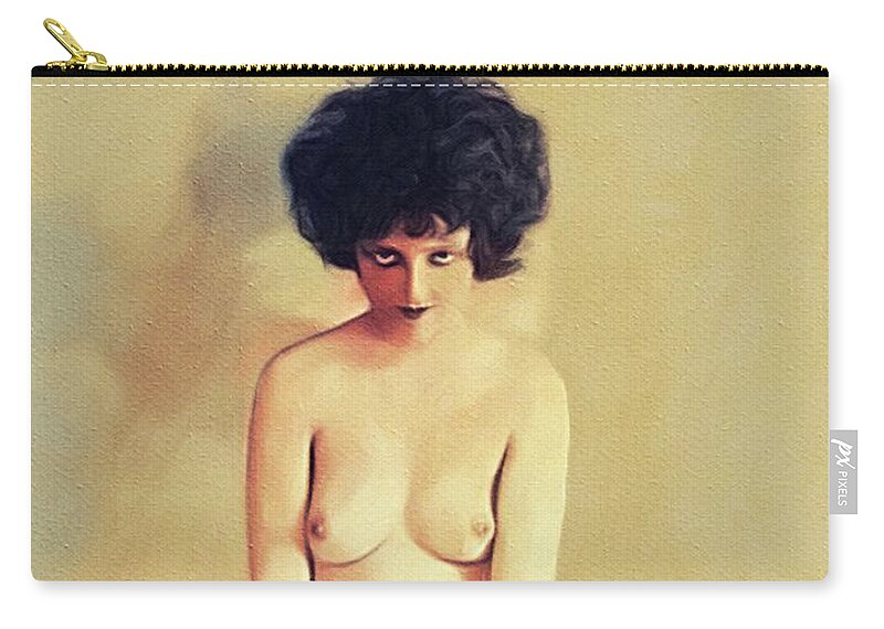 Vintage Clara Bow Nude - Clara Bow, Vintage Movie Star Nude Zip Pouch by Esoterica Art Agency -  Pixels
