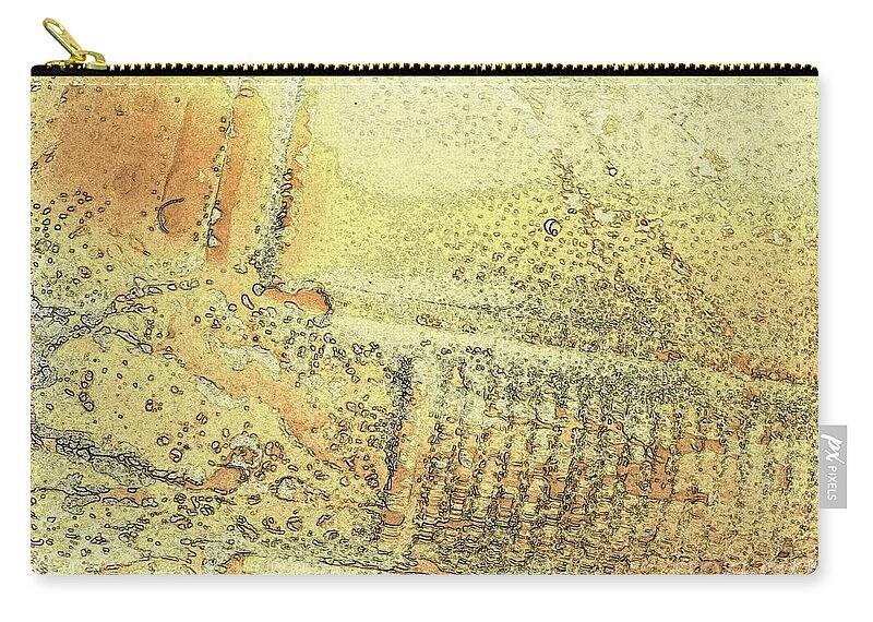 Art Zip Pouch featuring the mixed media Classic lighting Art 2 by Funmi Adeshina