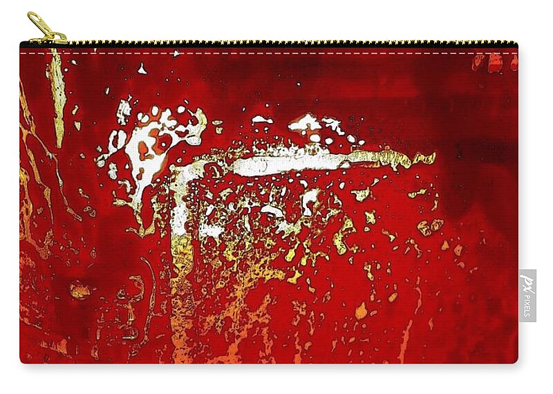 Art Zip Pouch featuring the mixed media Classic Lighting Art 4 by Funmi Adeshina