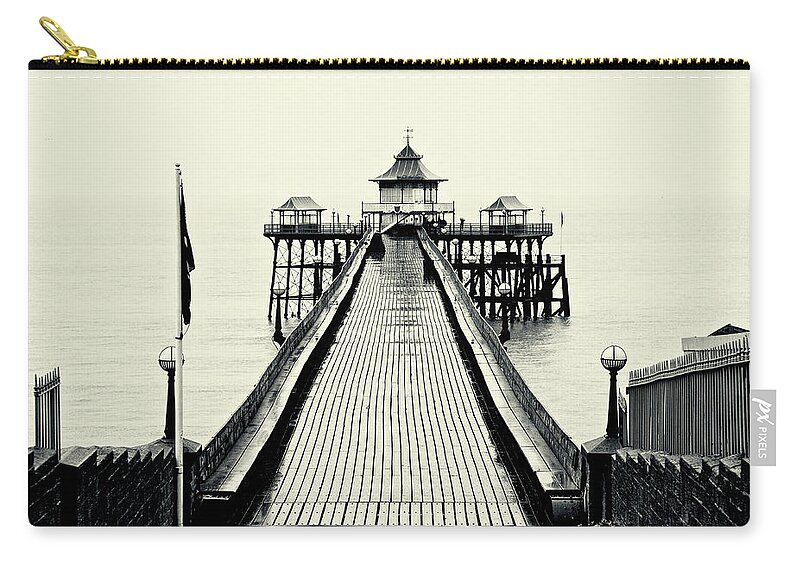 Landscape Zip Pouch featuring the photograph Cleveden Pier by Mark Egerton